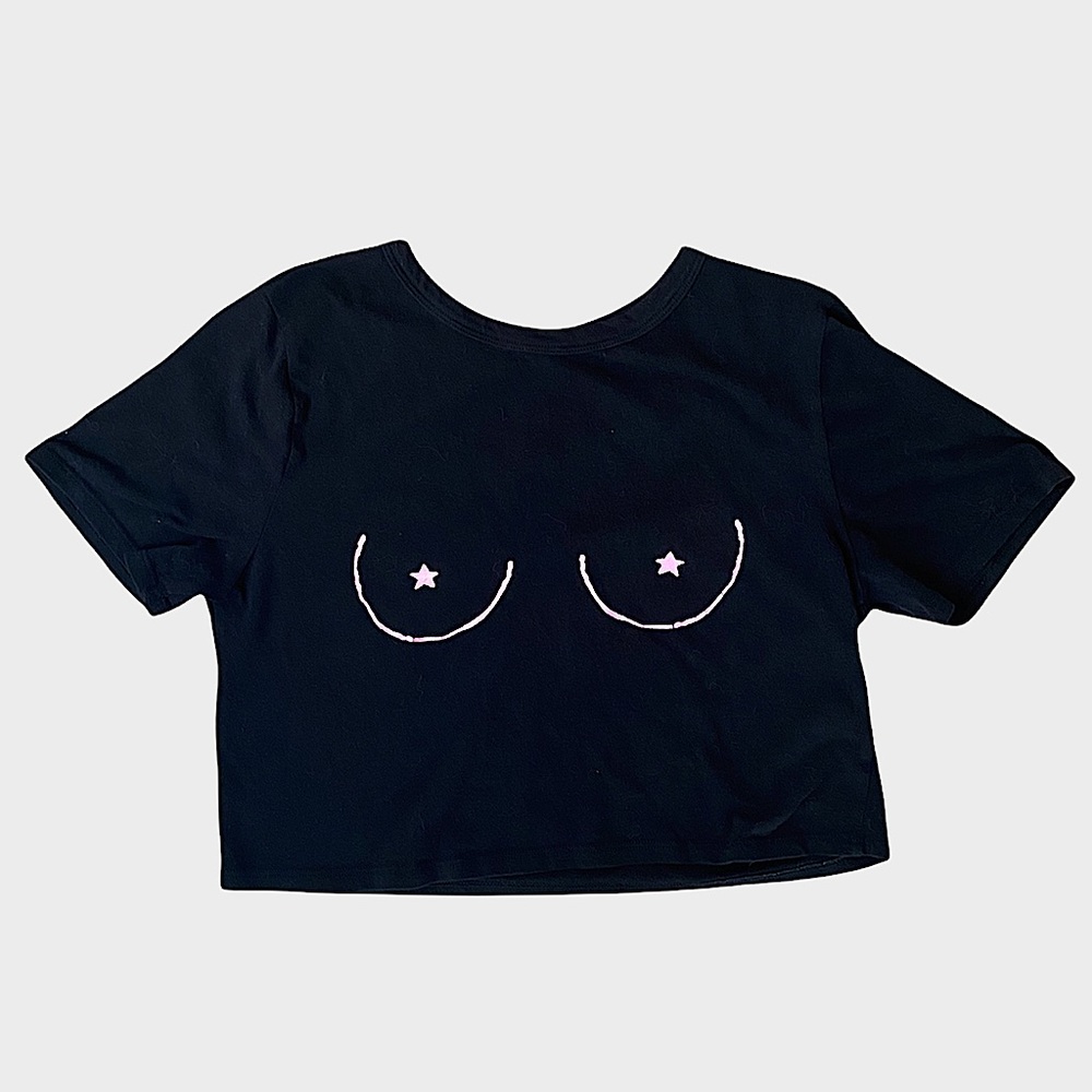Cherry Mellow Boob Outline Top